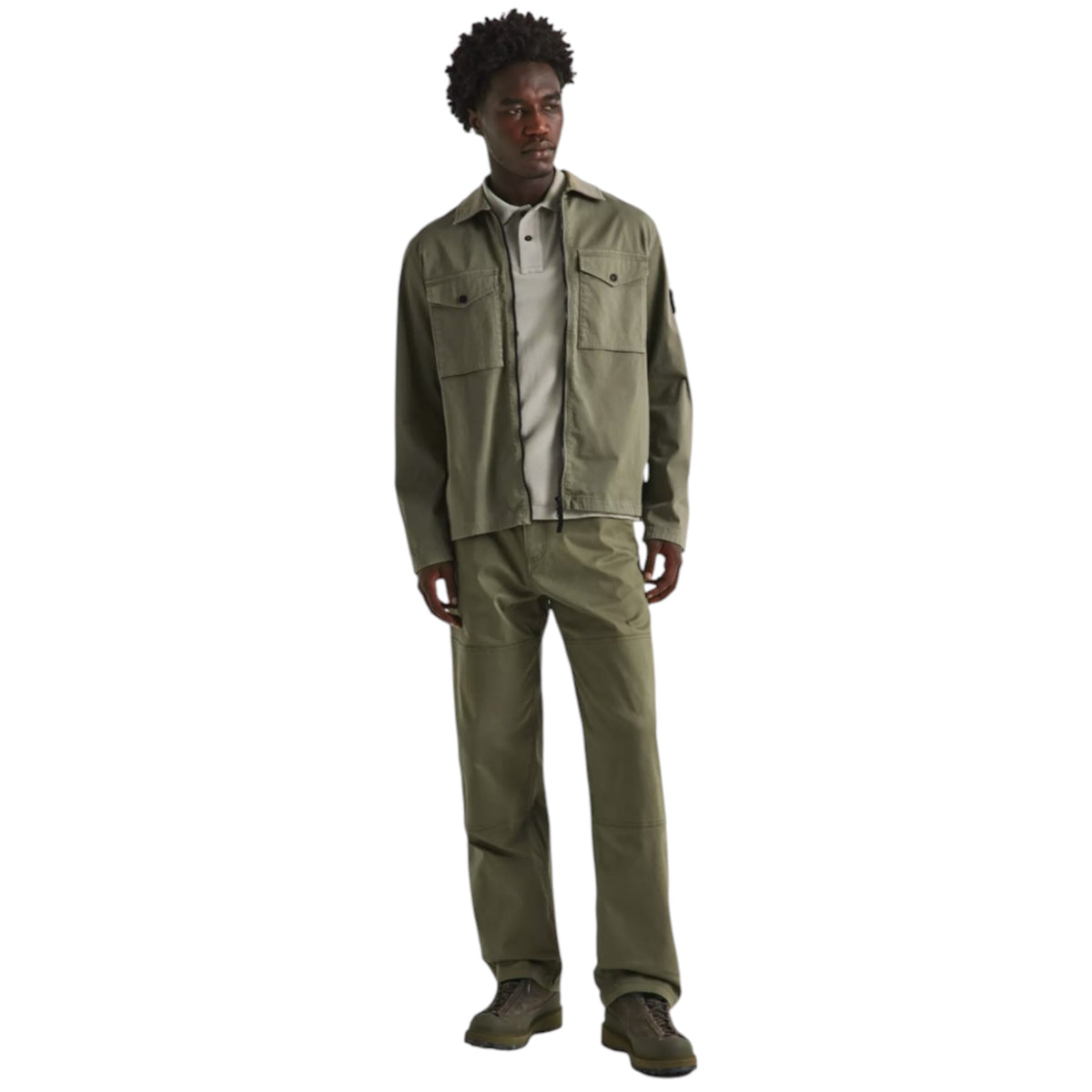 STONE ISLAND COTTON GD OVERSHIRT GREEN
