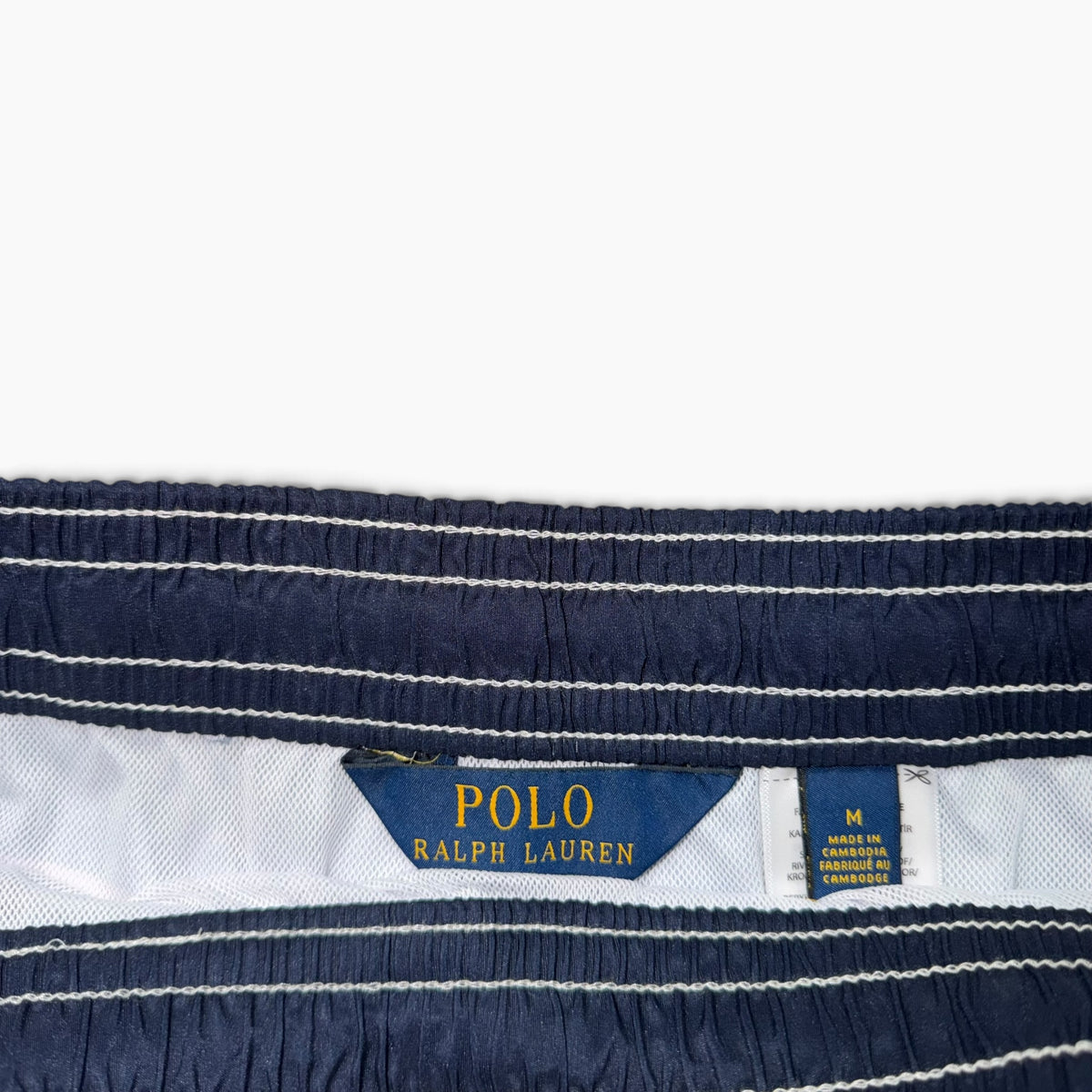 POLO RALPH LAUREN TRAVELER VARIED STRIPE SWIMSHORTS NAVY/YELLOW