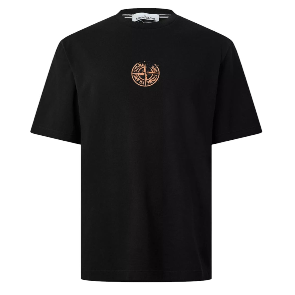 STONE ISLAND VERTI BACK LOGO T-SHIRT BLACK