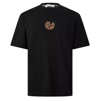 STONE ISLAND VERTI BACK LOGO T-SHIRT BLACK