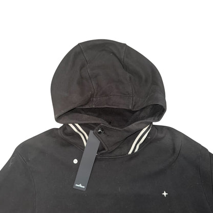 STONE ISLAND STAR EMBROIDERY HOODIE BLACK