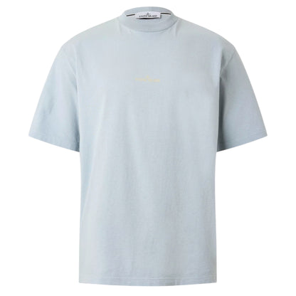 STONE ISLAND SMUDGE COMPASS BACK LOGO T-SHIRT ASH GREY