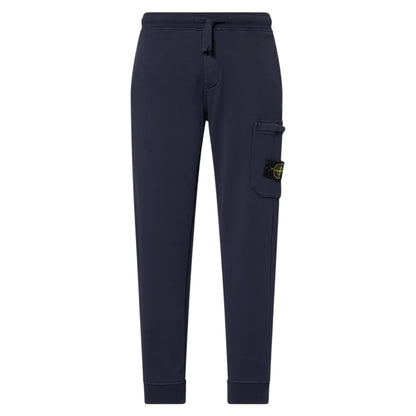 STONE ISLAND SLIM FIT ORGANIC COTTON FLEECE JOGGERS NAVY