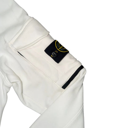 STONE ISLAND WHITE POCKET UTILITY SWEATSHIRT WHITE