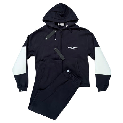 STONE ISLAND MARINA COTTON FLEECE TRACKSUIT NAVY