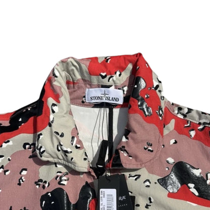 STONE ISLAND DESERT CAMO ARM BADGE FULL ZIP JACKET PINK