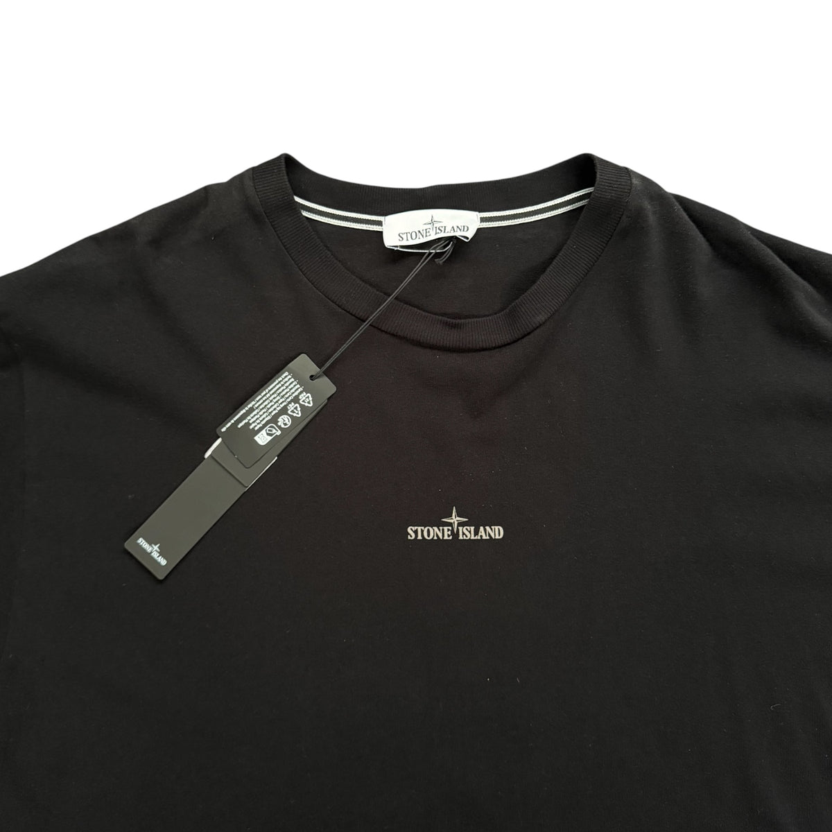 STONE ISLAND CAMO COMPASS PRINT TEE BLACK