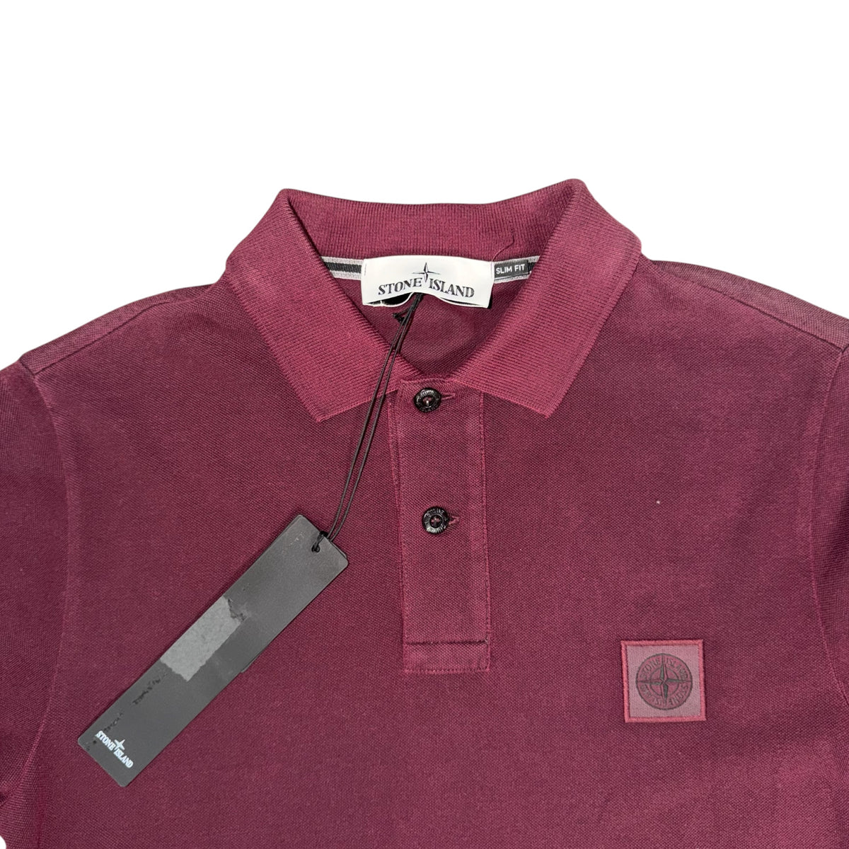 STONE ISLAND POLO SHIRT BURGANDY