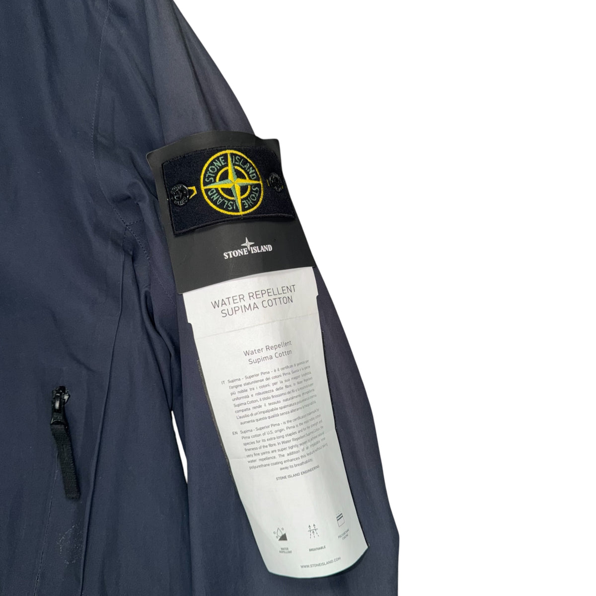 STONE ISLAND SUPIMA COTTON JACKET NAVY