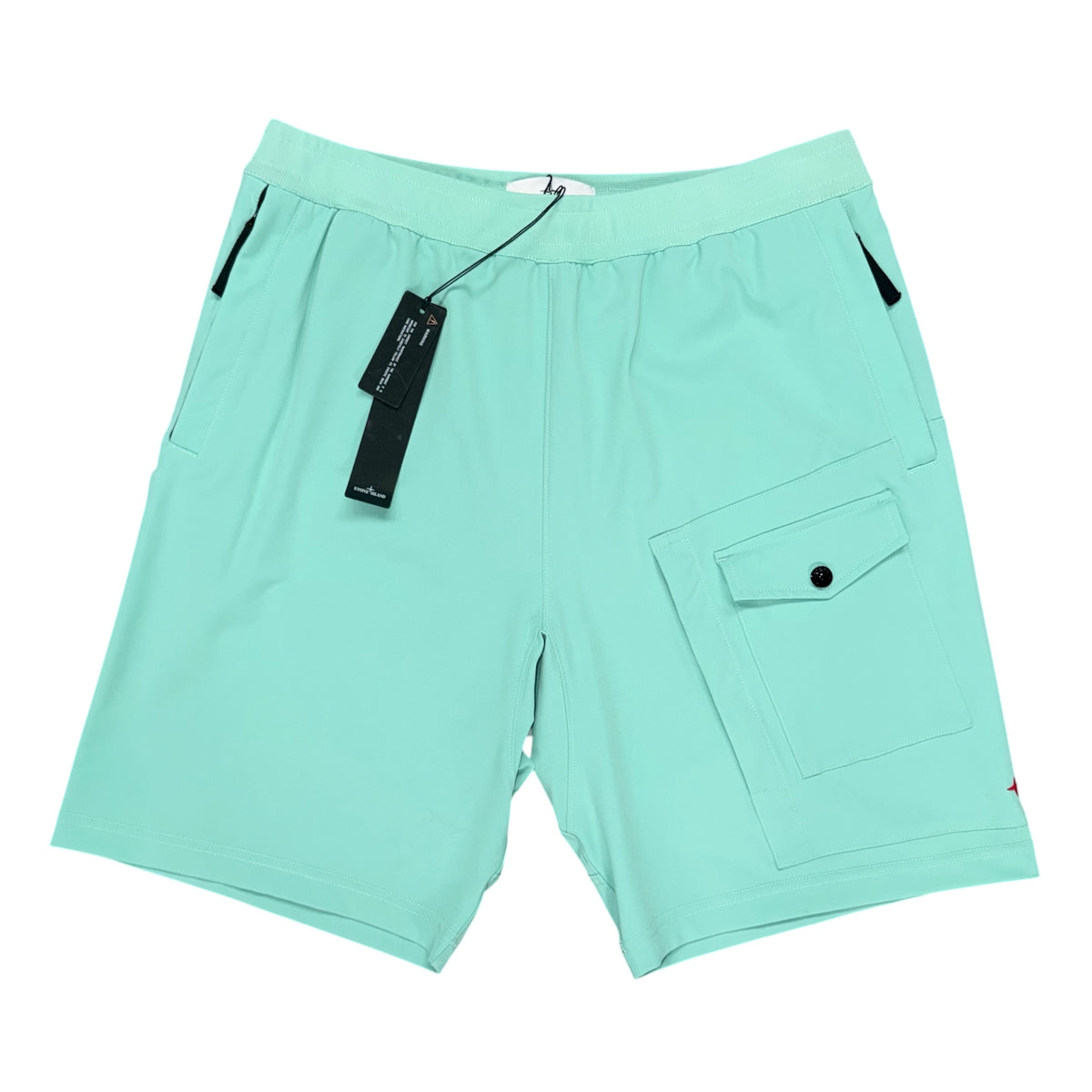 STONE ISLAND MARINA AQUA CARGO SHORTS MINT GREEN