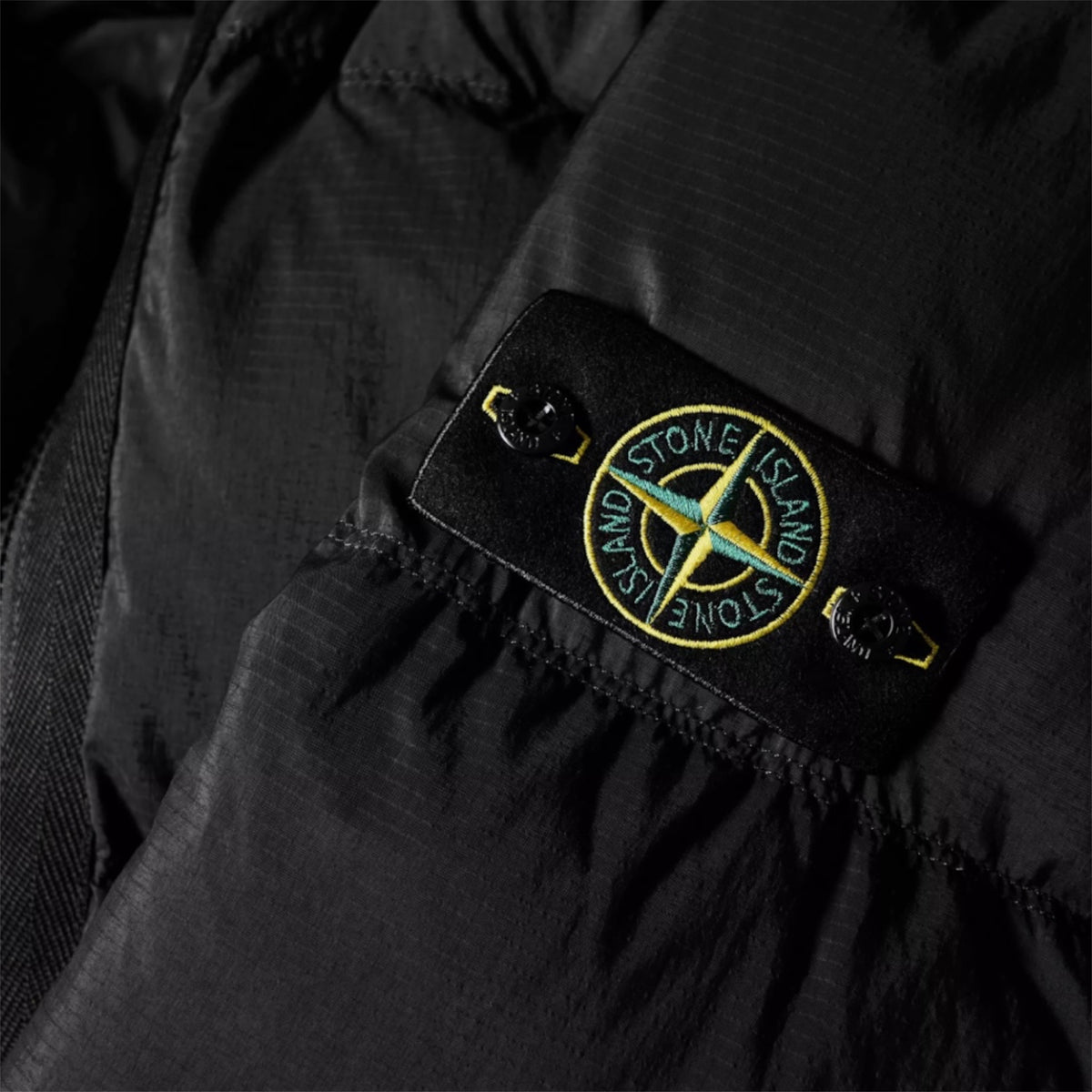 STONE ISLAND CORDURA HOODED PUFFER JACKET BLACK