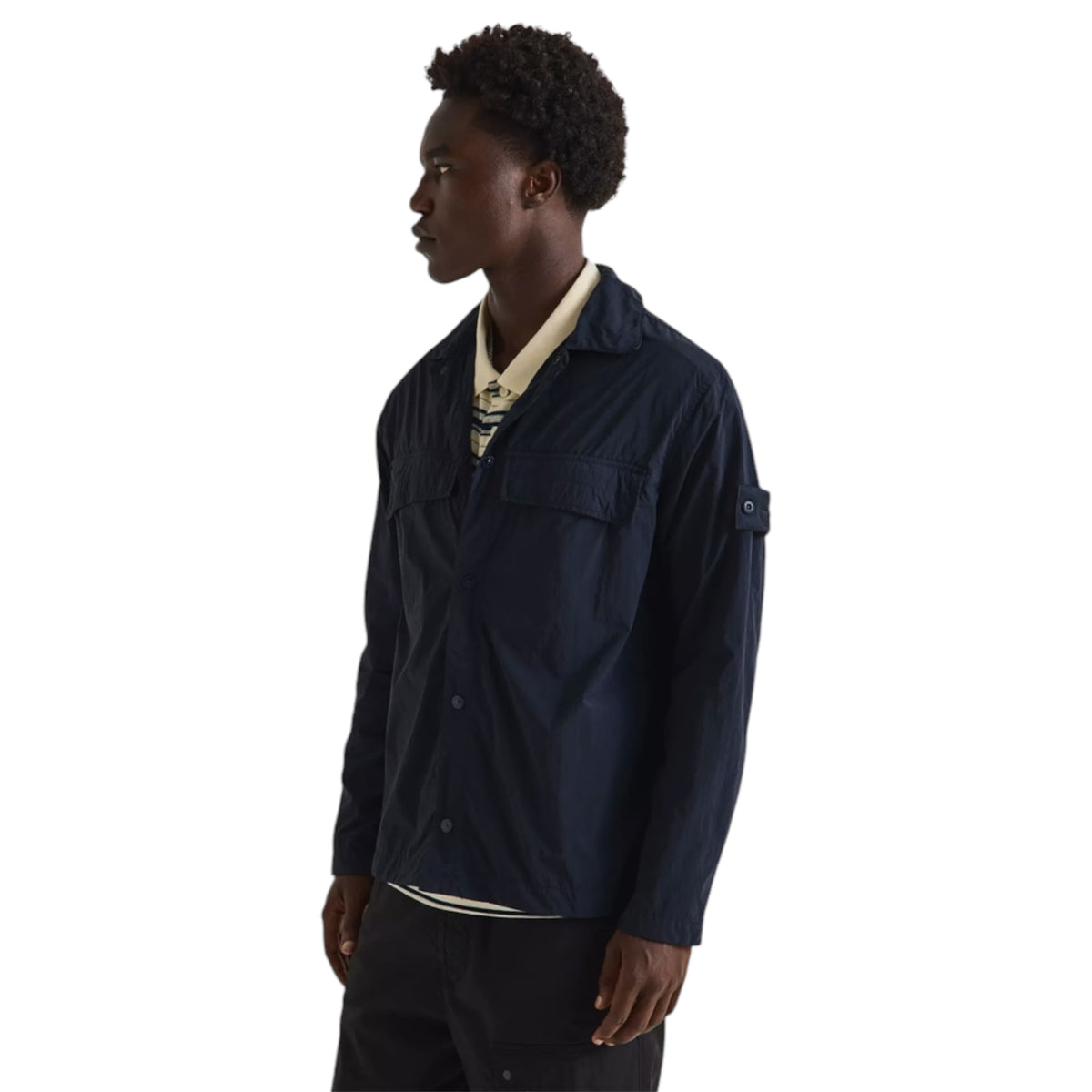 STONE ISLAND GHOST OVERSHIRT NAVY BLUE