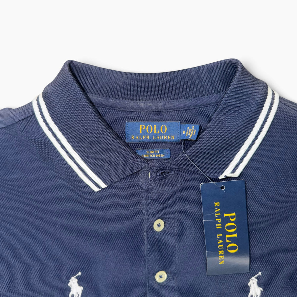 POLO RALPH LAUREN ALL OVER PONY POLO SHIRT NAVY