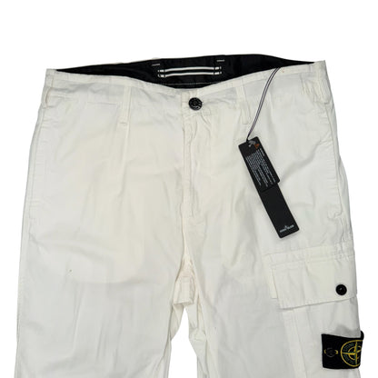 STONE ISLAND CARGO BOTTOMS WHITE