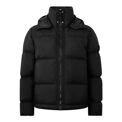 STONE ISLAND CORDURA HOODED PUFFER JACKET BLACK