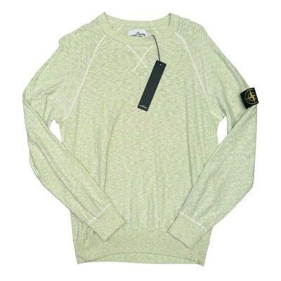 STONE ISLAND COTTON FLEECE CREWNECK MINT GREEN