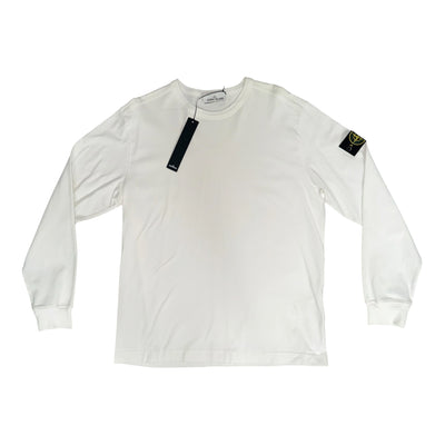 STONE ISLAND CREWNECK SWEATSHIRT WHITE