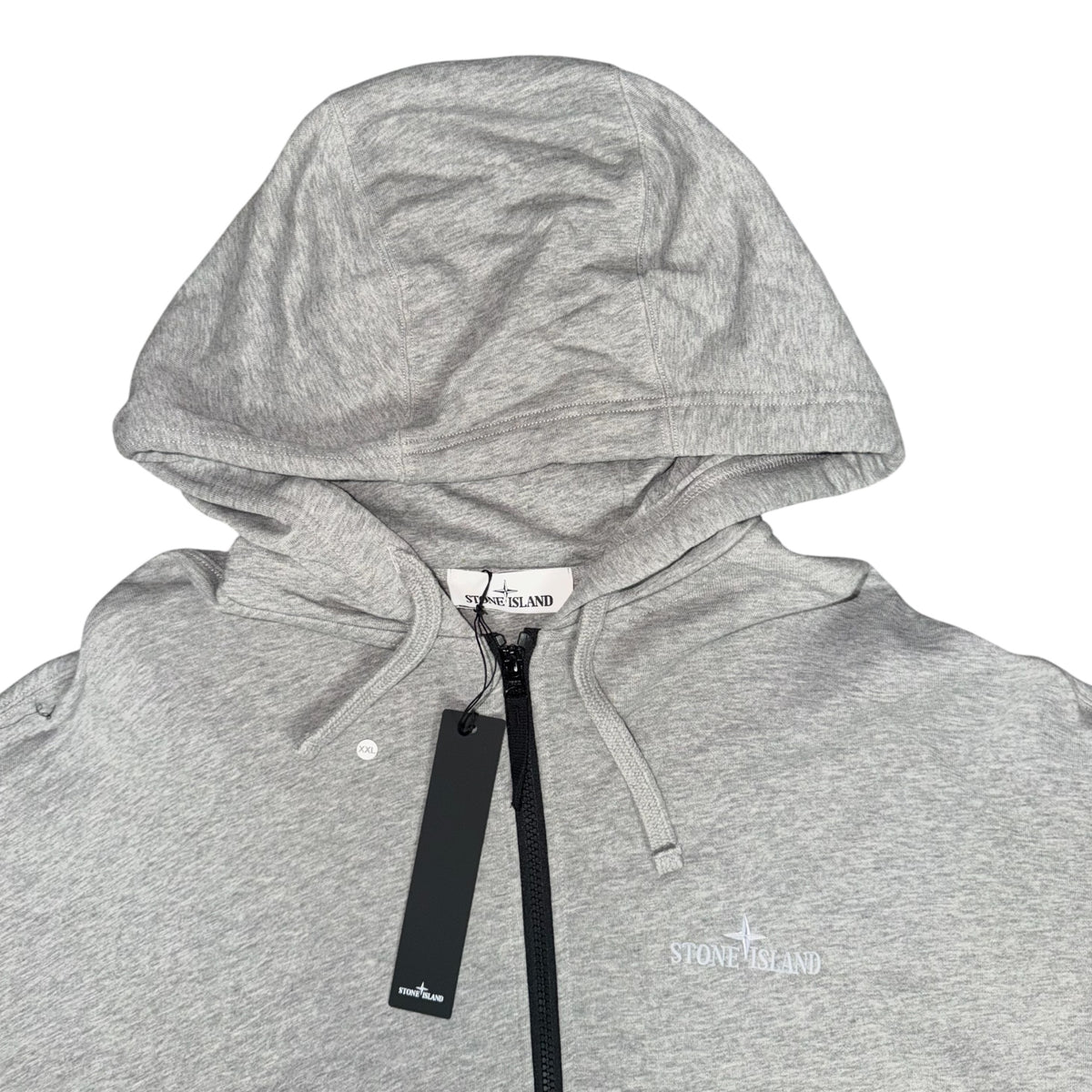 STONE ISLAND FULL ZIP HOODIE GREY