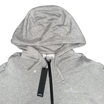 STONE ISLAND FULL ZIP HOODIE GREY