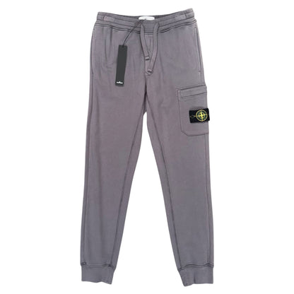 STONE ISLAND COTTON FLEECE JOGGERS GREY