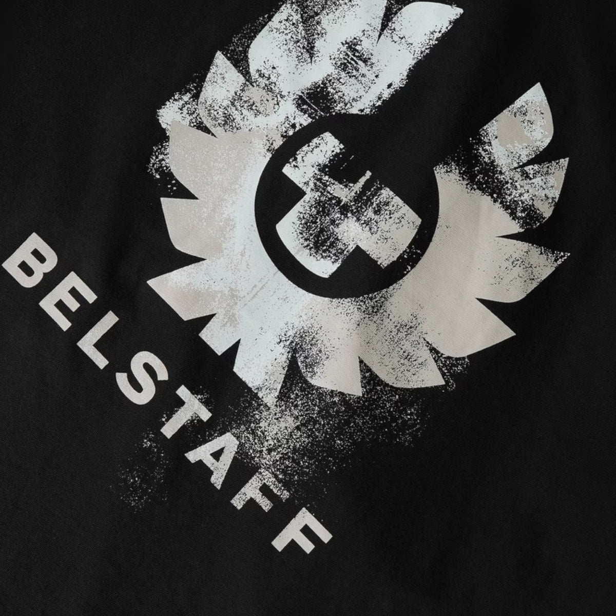 BELSTAFF PHOENIX STAMP LOGO T-SHIRT BLACK BEIGE
