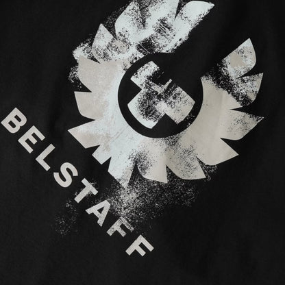BELSTAFF PHOENIX STAMP LOGO T-SHIRT BLACK BEIGE