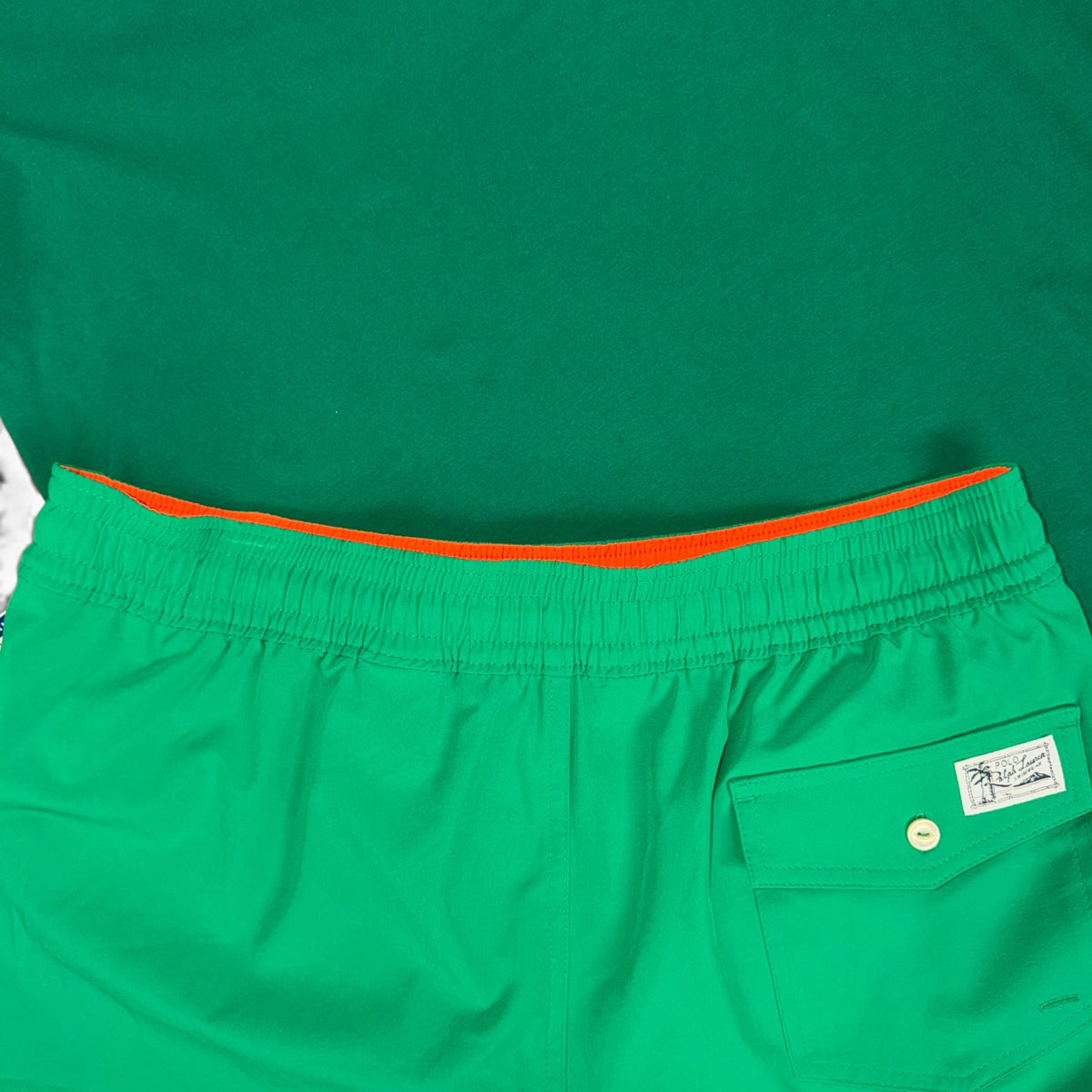 POLO RALPH LAUREN SWIMSET 2PC GREEN/ORANGE