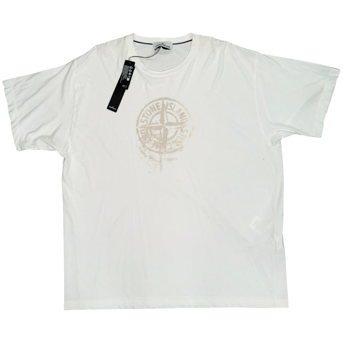 STONE ISLAND REFLECTIVE ONE PRINT TEE WHITE