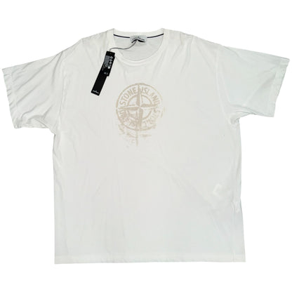 STONE ISLAND REFLECTIVE ONE PRINT TEE WHITE