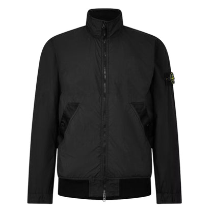 STONE ISLAND CRINKLE REPS BOMBER JACKET BLACK