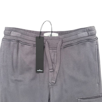 STONE ISLAND COTTON FLEECE JOGGERS GREY