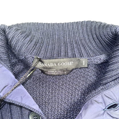 CANADA GOOSE RIBBED KNIT SWEATER NAVY
