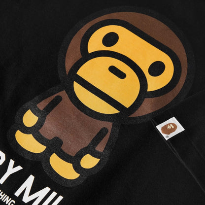 A BATHING APE BABY MILO T-SHIRT BLACK