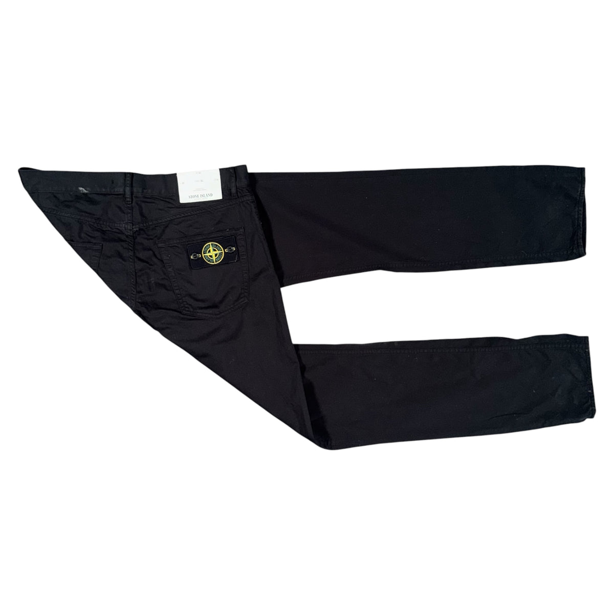 STONE ISLAND BLACK DENIM TROUSERS