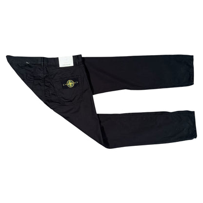 STONE ISLAND BLACK DENIM TROUSERS