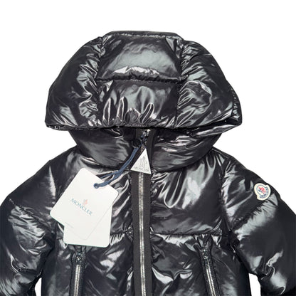 MONCLER LOGODEC KIDS PUFFER JACKET BLACK