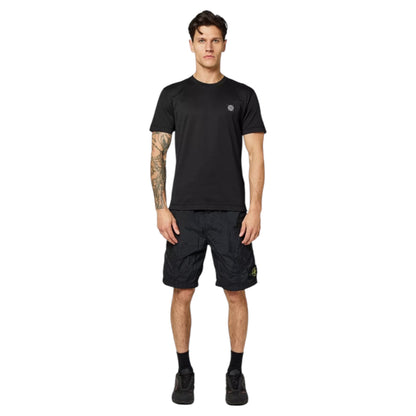 STONE ISLAND PATCH LOGO T-SHIRT BLACK
