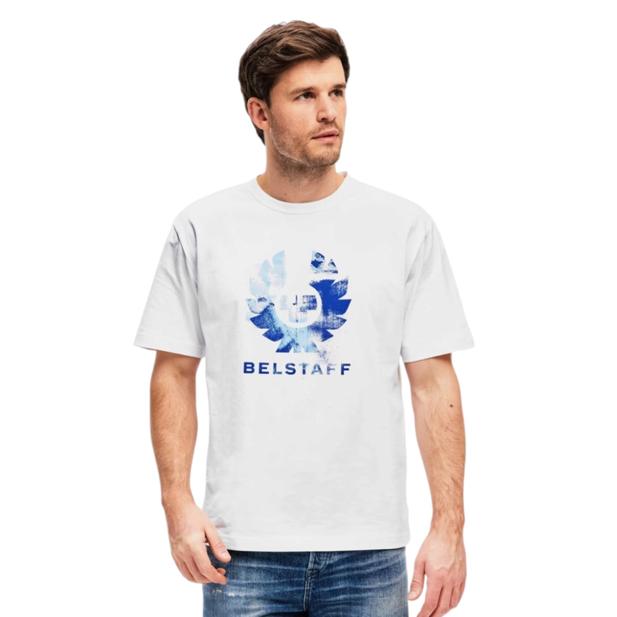 BELSTAFF PHOENIX STAMP LOGO T-SHIRT WHITE