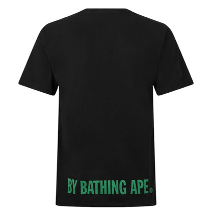 A BATHING STA FACE GRAPHIC T-SHIRT BLACK / GREEN