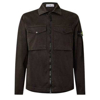 STONE ISLAND COTTON GD OVERSHIRT COAL GREY