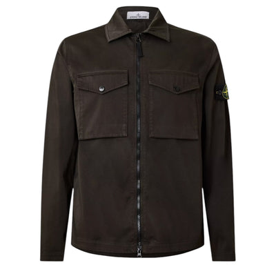 STONE ISLAND COTTON GD OVERSHIRT COAL GREY