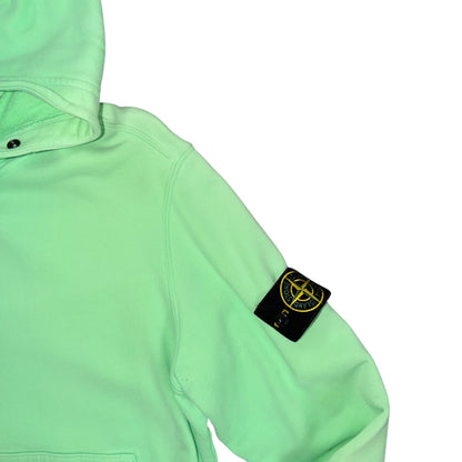 STONE ISLAND PULLOVER HOODIE FLUORESCENT GREEN