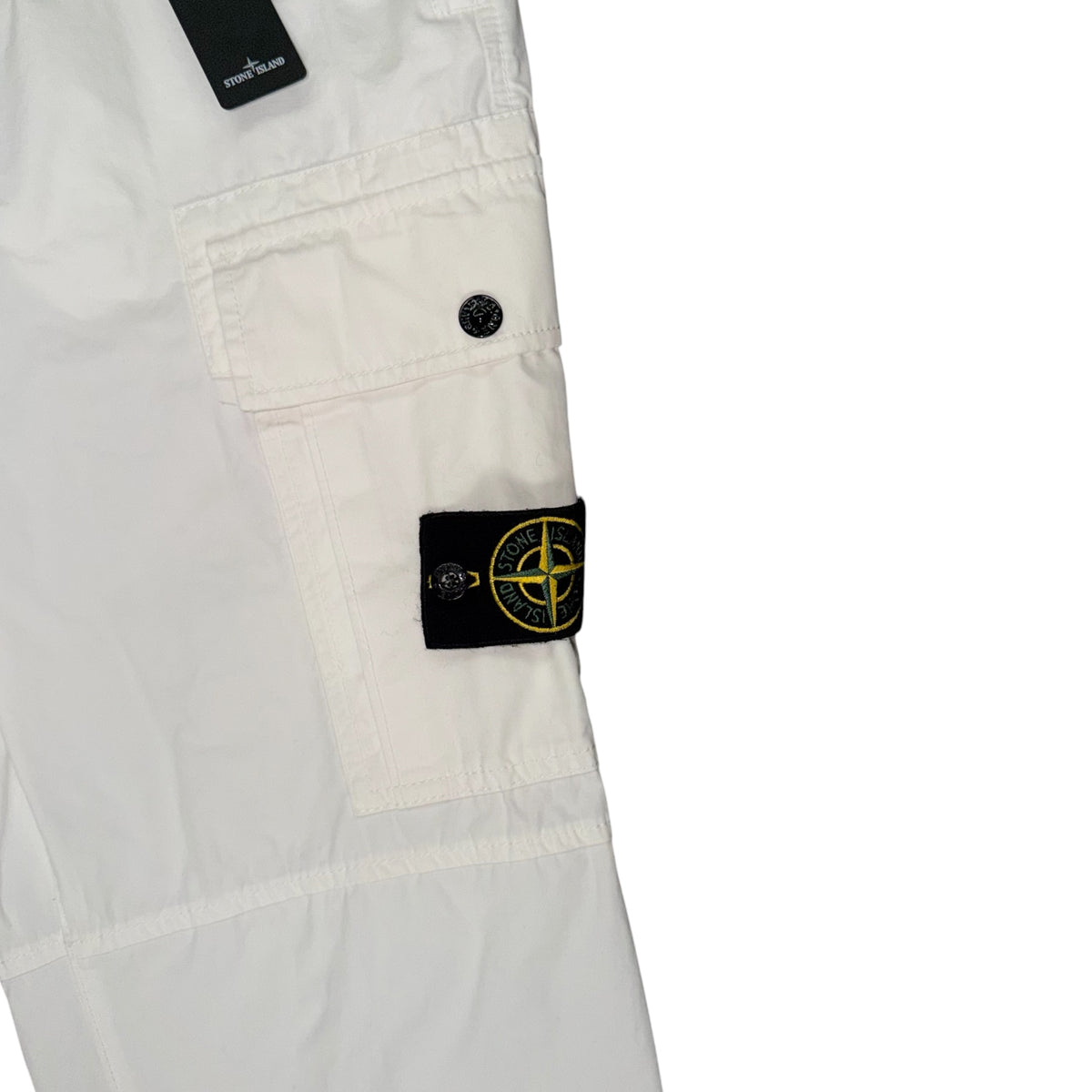 STONE ISLAND CARGO BOTTOMS WHITE