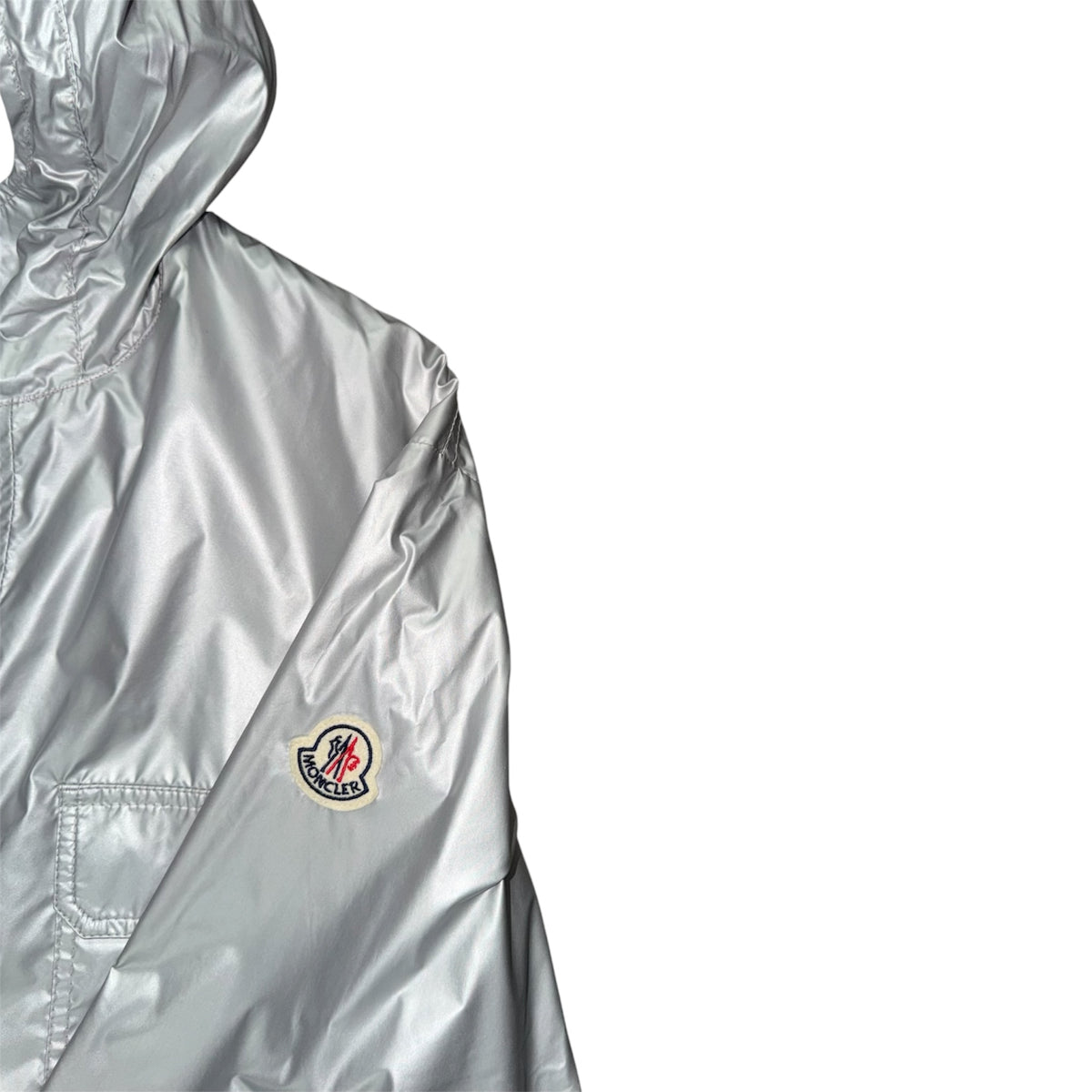 MONCLER DONAN GIUBBOTTO RAINCOAT SILVER/RED/BROWN