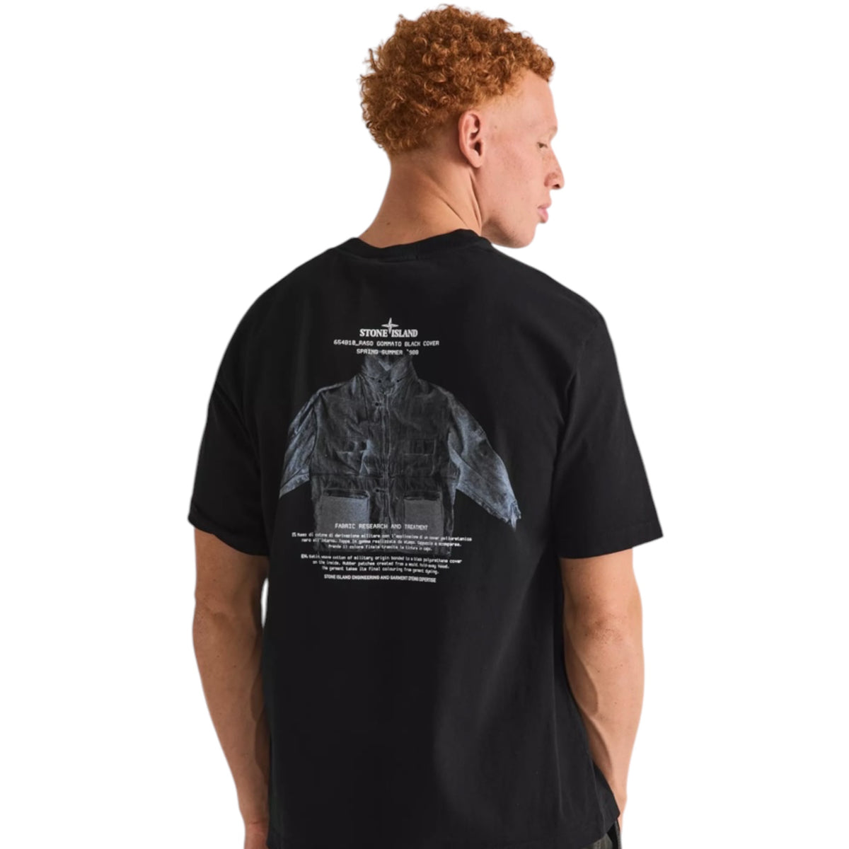 STONE ISLAND ARCHIVO BACK LOGO T-SHIRT BLACK