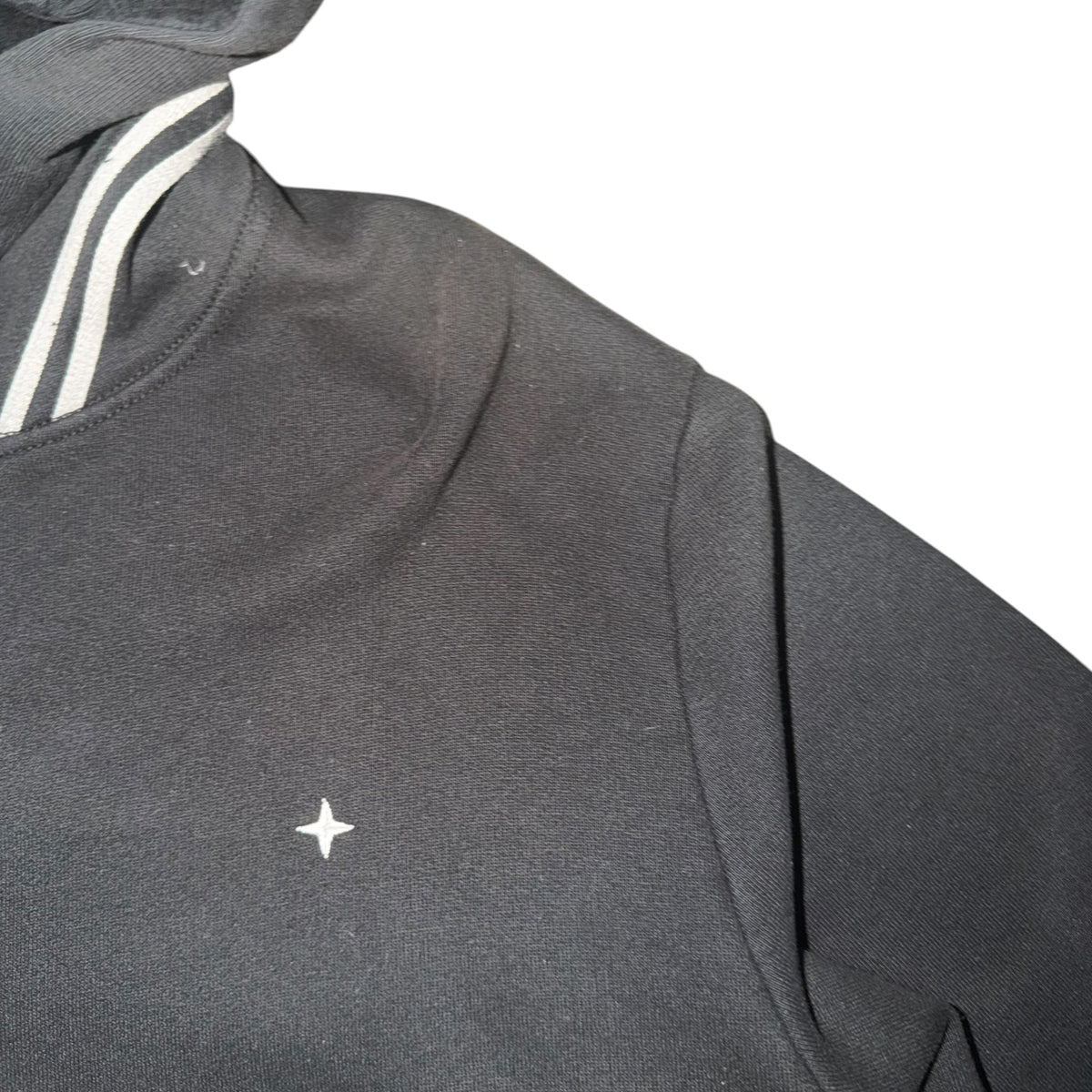 STONE ISLAND STAR EMBROIDERY HOODIE BLACK