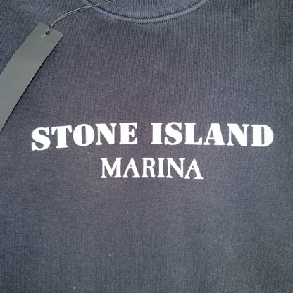 STONE ISLAND MARINA CREWNECK NAVY