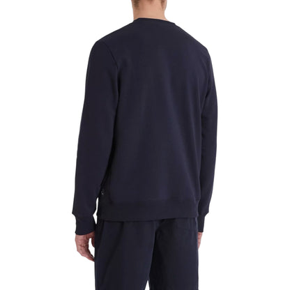 PAUL SMITH CREWNECK ZEBRA PRINT JUMPER NAVY