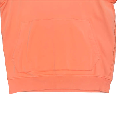 STONE ISLAND GARMENT DYED BRAND BADGE COTTON HOODIE ROSE PINK