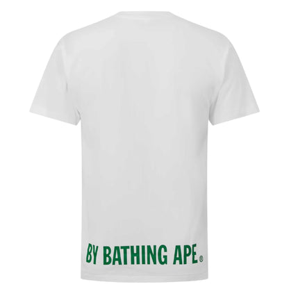 A BATHING STA FACE GRAPHIC T-SHIRT WHITE / GREEN